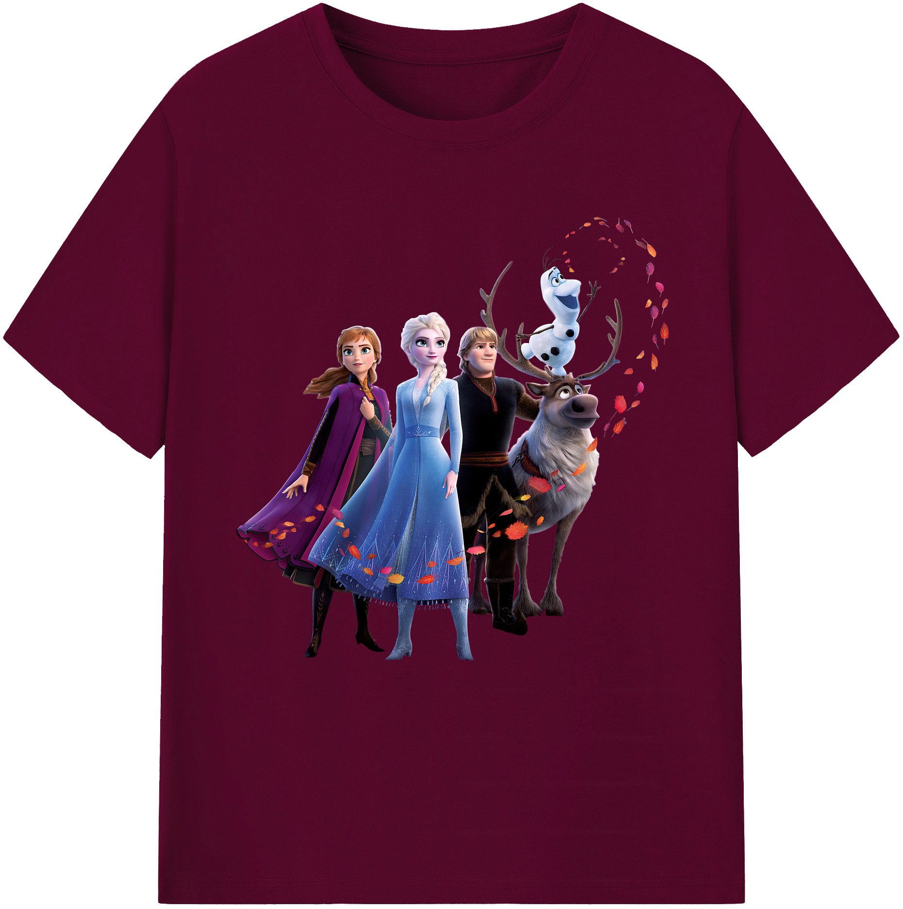 （画像用） アナと雪の女王 アンナ エルサ Frozen Anna Elsa レディースカジュアルプリントTシャツ（綿100％）
